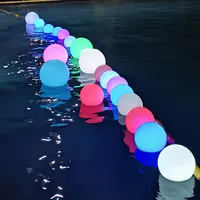 KUDE LED צף בריכת אור כדור עם שלט רחוק 16 RGB צבעים עמיד למים חיצוני דקור, נייד לשינוי לילה אור