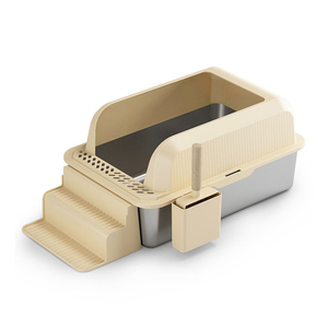 Caja de arena para gatos para interiores de nuevo diseño, muebles de inodoro para mascotas, caja de arena para gatos de acero inoxidable de gran capacidad - Product Image 4