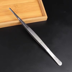 Pincettes en acier inoxydable de 12,5 cm avec pointe dentée et texture antidérapante pour usage domestique et bricolage - Product Image 1