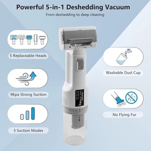 Kit de toilettage pour animaux <span class=keywords><strong>sans</strong></span> <span class=keywords><strong>fil</strong></span> 2200 mAh 9000 Pa à forte aspiration, aspirateur silencieux pour poils de <span class=keywords><strong>chien</strong></span> et de chat, <span class=keywords><strong>tondeuse</strong></span> et rasoir - Product Image 6