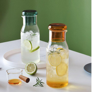 Jarra de Agua de Vidrio Personalizada al por Mayor, Juego de Jarras para Mesa de Noche, Apta para Lavavajillas y Portátil para Bebidas, Uso Doméstico - Product Image 3