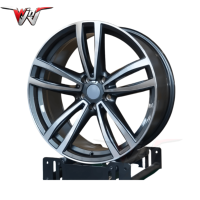 Nuevas llantas de aleación forjadas/conformadas por flujo de 19 pulgadas 5x112 para Serie 7/E46/E90/E92 8.5/9.5J escalonadas 25mm Gunmetal/Negro Wire Wheels