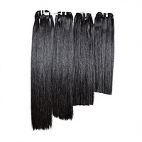 RUBÉE – Lots de Cheveux Naturels Lisses en Os, Cheveux Remy Vietnamiens, Cuticules Alignées, Double Trame Faite à la Machine, Tissage Teint, Peut Être Permanente, Toutes Couleurs