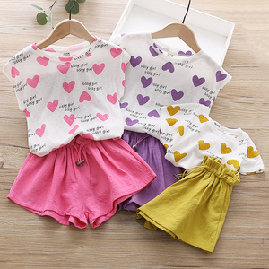 Vêtements en gros de Guangzhou : T-shirts et culottes pour enfants, ensemble mignon à volants pour filles, Anarkali, achat en ligne - Product Image 5