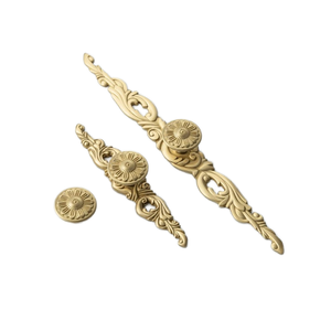 Modern European Vintage French Drawer Brass Cabinet <b>Handles</b> Pure <b>Copper</b> Wardrobe Pulls Hardware for Kitchen Living Room - Product Image 1