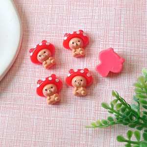 สัตว์เลี้ยงในสวนนางฟ้าทรงหลังแบนทำจากเรซิน100ชิ้น/ล็อตการ์ตูนน่ารักกระต่ายเห็ดแมวสไลม์สำหรับเครื่องประดับงานฝีมือแบบทำมือ - Product Image 5