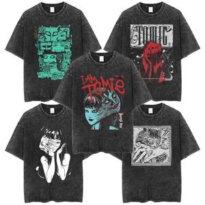 Camiseta de manga corta unisex de algodón 100% con estampado vintage del personaje <span class=keywords><strong>Tomie</strong></span> Lto de <span class=keywords><strong>Junji</strong></span> <span class=keywords><strong>Ito</strong></span>, con efecto desgastado. - Product Image 1