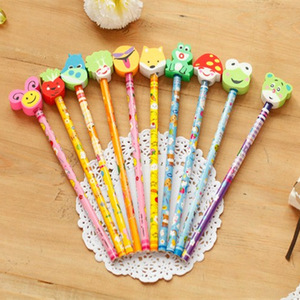 Lápices borradores de dibujos animados, lápices borradores de animales creativos y adorables, bolígrafos de escritura de madera para niños y estudiantes. - Product Image 5