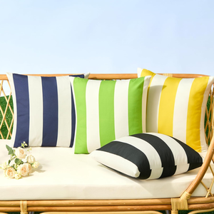 <span class=keywords><strong>Fundas</strong></span> de Cojín Impermeables con Diseño a Rayas para Exteriores, para Jardín, Patio, Sofá, Primavera - Product Image 3