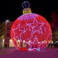Boules de Noël LED d'extérieur étanches IP65 ANPU Pixel, lumières décoratives à motif 3D, boule décorative de Noël
