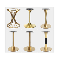 Or Acier Inoxydable Métal Meubles Restaurant Salle À Manger Table Ronde Cadre Base Table À Manger Pieds