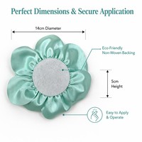 Bunga Peony Chiffon 3D Besar 14cm Grosir, Aplikasi Bunga Kain Buatan Tangan untuk Aksesoris Rambut DIY, Bros, Gaun, Sepatu, Topi
