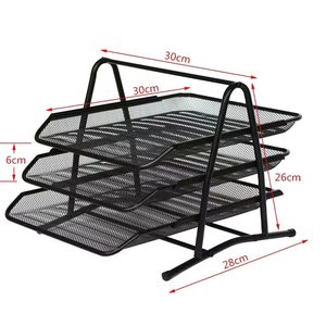 Simple Houseware 3-Tier <strong>Stackable</strong> and Sliding Desktop Document Letter <strong>Tray</strong> Organizer <strong>Desk</strong> <strong>Tray</strong> 3 Levels - Product Image 2