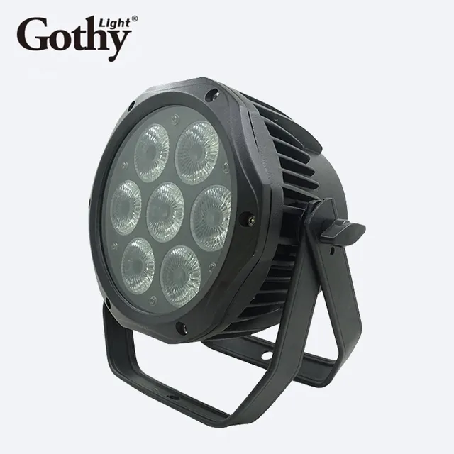 7x18W RGBW 6in1 LED Mini Par 64 Projection Lights Outdoor IP65 DMX512 Ra90 for DJ Wedding Stage Event