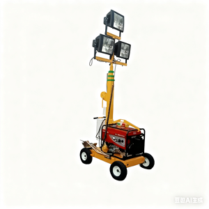 6-Meter handbetriebene Hubarbeitsbühne mit tragbarem Benzin-<span class=keywords><strong>Generator</strong></span> für Fahrzeugbeleuchtung - Product Image 4