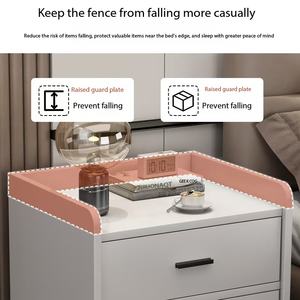 Mesitas de Noche Extensibles Modernas de Madera para Hotel y Hogar, Gabinetes de Almacenamiento Blancos, Muebles de Dormitorio Económicos - Product Image 4