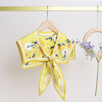 Nouveauté : Foulards d'épaule tendance pour femmes, imprimé floral, style printemps, 60*80cm, imitation soie, en polyester