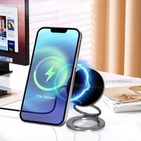 Support de téléphone magnétique rotatif à 360 degrés avec charge sans fil, compatible avec toutes les séries d'iPhone, pour bureau, disponible en OEM/ODM