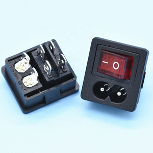 Fuente de alimentación para dispositivos industriales, interruptor de enchufe con indicador LED, interruptor basculante de iluminación, dos en uno, CA 2.5A 250V - Product Image 2