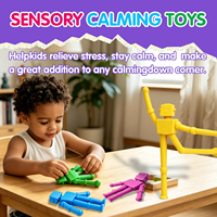 Jouets sensoriels en silicone personnalisés, lot de 4, pour soulager le stress, autisme, TDAH, enfants, cadeaux de Noël, jouets de voyage