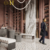 Comptoir de présentation de parfums en bois de haute qualité, présentoirs de parfums personnalisés, étagères de présentation de parfums pour vitrine de magasin