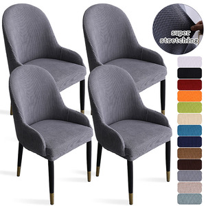 <span class=keywords><strong>Housse</strong></span> <span class=keywords><strong>de</strong></span> chaise <span class=keywords><strong>de</strong></span> salle à manger à <span class=keywords><strong>accoudoirs</strong></span> semi-circulaires, couleur unie, élastique, 100% polyester, lavable, écologique - Product Image 1
