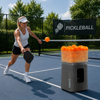 Máquina de Entrenamiento de Pickleball JP-PTR2, Velocidad de 90 km/h, Control por Aplicación, 50 Pelotas, Robot Portátil Ligero para Práctica de Forehand, Backhand y Dink
