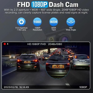 Caméra <span class=keywords><strong>embarquée</strong></span> BMAX Q3 1080P HD avec vision nocturne, mini WiFi, mémoire 32 Go et capteur G pour l'enregistrement de la conduite - Product Image 3