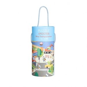 Wholesale Eco Friendly Packaging Cylinder Paper Box <b>Poster</b> Cardboard Tube Packaging with Coin Slot and Handle - Product Image 2