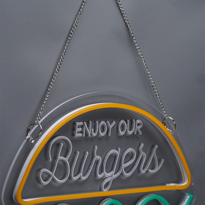 Letreros de Neón Acrílicos con Logotipo Personalizado Tulundo, Certificación CE, Grandes, <span class=keywords><strong>para</strong></span> Hamburguesas, Cheeseburgers y Sándwiches, Uso en Interiores, con Cable de 2m - Product Image 3