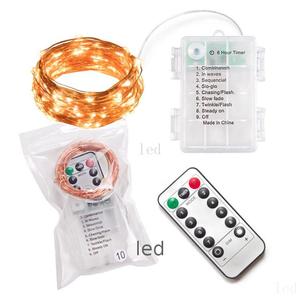 Cable de cobre USB para decoración de bodas y Navidad, cadena de luz Led para el día de Navidad - Product Image 2