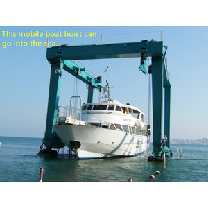 공장 맞춤형 고무 타이어 100 톤 200 톤 60 톤 유압 이동식 보트 선박 리프팅 크레인 30t 50t 소형 보트 리프트 크레인 - Product Image 6