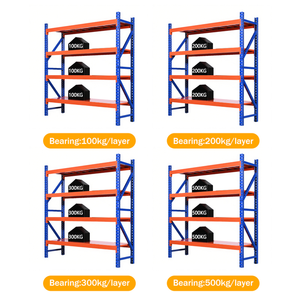 Étagère métallique sans boulons de qualité supérieure à 4 niveaux pour stockage en entrepôt, charge moyenne, avec protection contre la corrosion - Product Image 5