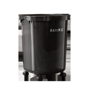 A&King Trash Can Cylindrical With Wheels Indoor Use For Living Room Bedroom Bathroom - Product Image 5