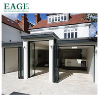 Porte française à battants en alliage d'aluminium sur mesure avec double vitrage trempé, design grille, quincaillerie de marque allemande, sécurité minimaliste