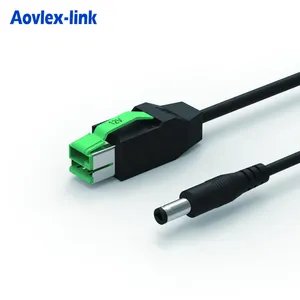 Mejor comprar 12 v powered usb conector DC macho cable del escáner de código de barras para pos escáner automotivo