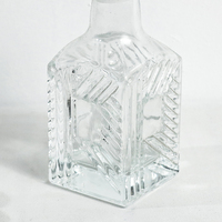 Diffuseur d'arômes carré gaufré au design unique, 150 ml, en verre, pour huile de parfum Attar, avec couvercle en verre sphérique