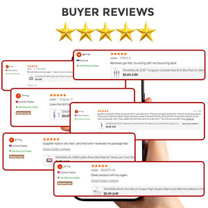 SHUANGJIA flamme pointu carbure de tungstène forets à ongles forme de boule coupe croisée manucure rotative électrique 5mm diamètre de flûte ISO/CE - Product Image 6