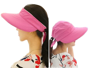 Chapeau de soleil d'été pour femme avec visière amovible et fermeture éclair, idéal pour la randonnée et le cyclisme en extérieur - Product Image 2