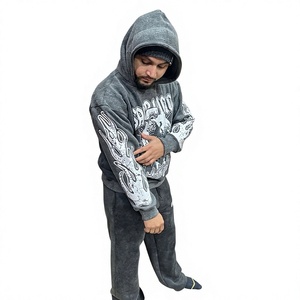 Conjunto Deportivo TWIN CITY para Hombre, Sudadera con Capucha y Pantalones de Algodón con Estampado Completo, Estilo Urbano, Corte Regular, Transpirable, para Invierno - Product Image 5