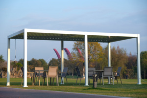 2026 gran oferta personalizado jardín Patio exterior 3*3/3*4/3*6m Louvre pérgola impermeable al aire libre aluminio pérgola con persianas Manual - Product Image 4
