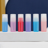 Flacon de massage cosmétique miniature multi-couleurs en plastique PP avec bille à rouler pour huile essentielle et parfum, 3/5/10 ml, vente en gros
