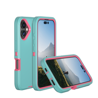Étui de téléphone antichoc 3-en-1 avec support béquille pour iPhone 16 Plus avec support Defender