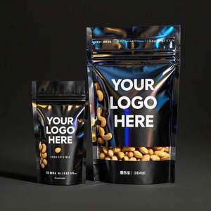 Sacs en mylar noir mat imprimés sur mesure pour aliments, fenêtre d'emballage en feuille d'impression par héliogravure au détail pour noix de cajou, chewing-gum, sushi - Product Image 5