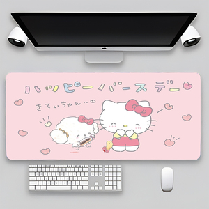 Hello chuột <span class=keywords><strong>Pad</strong></span> in hình dạng đặc biệt Mousepad thăng hoa phim hoạt hình Bàn Mat cô gái dễ thương 90x40cm - Product Image 5