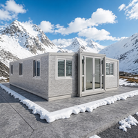 Villa modulaire préfabriquée de luxe de 40 pieds avec 3 chambres, extensible, en conteneur