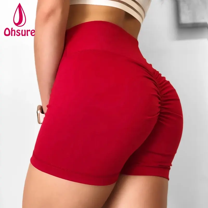 Attivo Collant per Le Donne Ins Prodotti Caldi Rosso di Yoga di Forma Fisica Pista Scrunch Gym Leggings