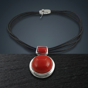 สร้อยคอเงินปะการังสังเคราะห์สร้อยคอแฟชั่นดีไซน์ใหม่ - Product Image 1