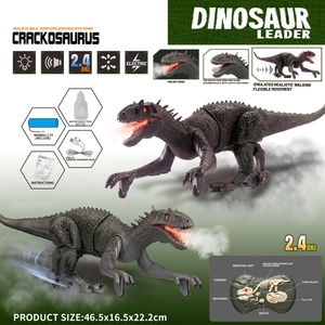 Jouet télécommandé LK Toys <span class=keywords><strong>2</strong></span>.4G 8CH, dinosaure <span class=keywords><strong>r</strong></span>éaliste, tyrannosaure <span class=keywords><strong>rex</strong></span> marchant avec effet de fumée, lumière et son, jouet électrique RC pour enfants - Product Image 2