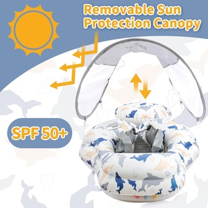 Flotteur gonflable pour bébé en PVC pour piscine avec siège, sécurité et confort, flotteur pour bébé avec protection solaire - Product Image 2